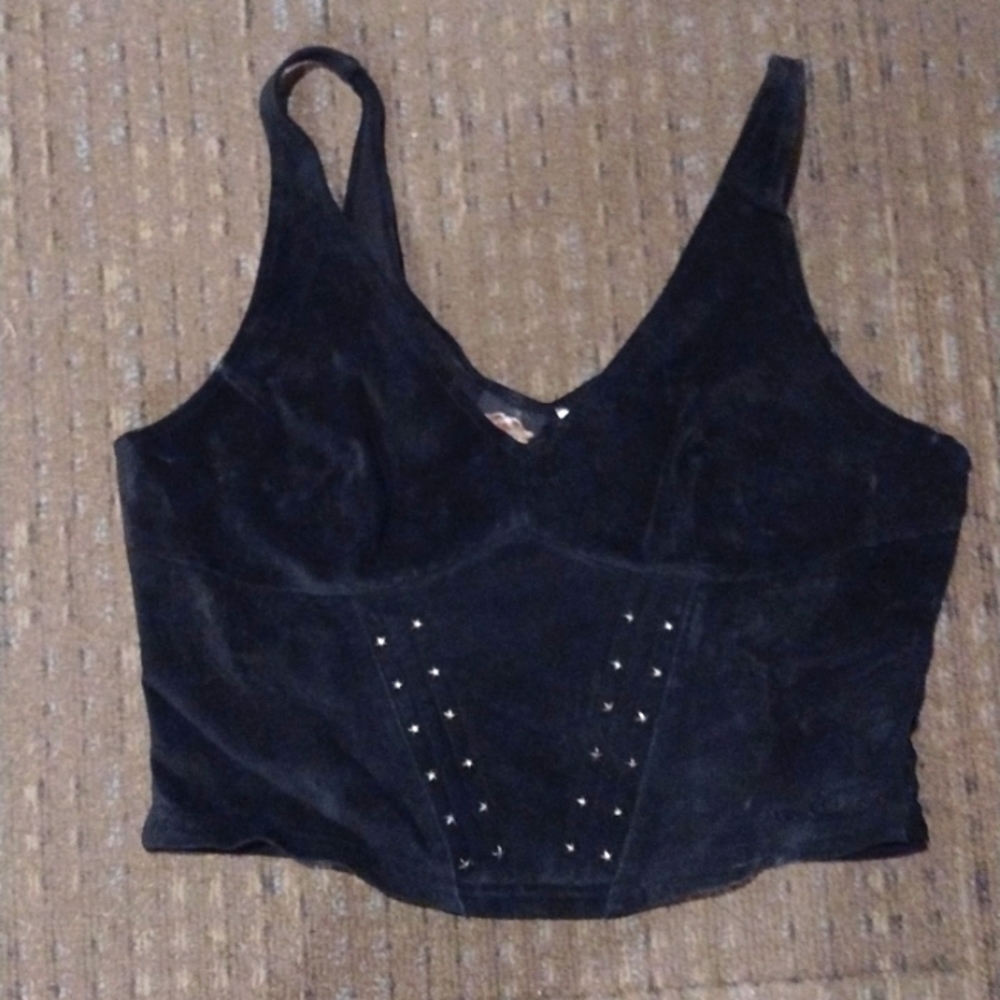 Harley Davidson Suede crop top